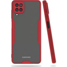 Verto Newface Samsung Galaxy A22 Kılıf Platin Silikon - Kırmızı