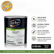 Filli Boya Fb-Ps Selülozik Son Kat Parlak Boya 0,750 kg Parlak Siyah Selülozik Boya