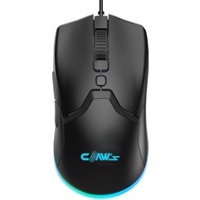 Claw's Cerberus Pixart PAW3519 Sensörlü 4200 Dpi Wide Rgb Özel Abs Doku Kablolu Gaming Mouse - Siyah
