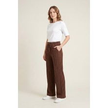 Obje Kadın Bordo Fırfırlı Pijama Altı