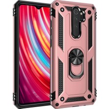 Verto Newface Xiaomi Redmi Note 8 Pro Kılıf Sofya Yüzüklü Silikon Kapak - Rose