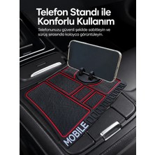 Sepetopia Araç Içi Telefon Standlı Kaydırmaz Silikon Organizer Mat Konsol Düzenleyici