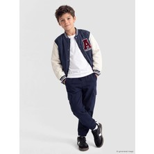LC Waikiki Lcw Kids Lacivert Erkek Çocuk Gabardin Kargo Pantolon