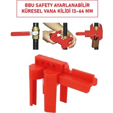 BBU Safety Ayarlanabilir Küresel Vana Kilidi | 13 mm (1/2") – 64 mm (2 1/2") Vana Çapı