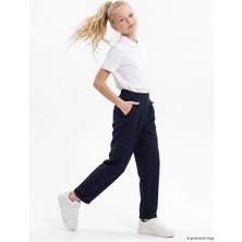 LC Waikiki Lcw Kids Lacivert Loose Fit Kız Çocuk Pantolon