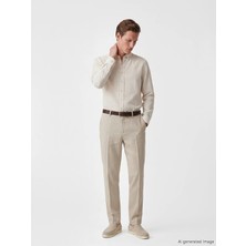 LC Waikiki Southblue Bej Regular Fit Keten Görünümlü Erkek Pantolon