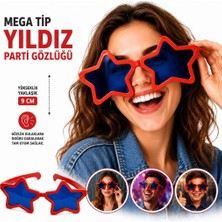 NW NessiWorld Mega Tip Yıldız Parti Gözlüğü Kırmızı Renk