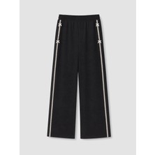 LC Waikiki Lcw Kids Siyah Geniş Paça Fit Kız Çocuk Gabardin Pantolon