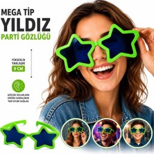 NW NessiWorld Mega Tip Yıldız Parti Gözlüğü Yeşil Renk