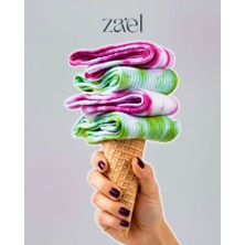 Zael 4'lü Renkli Batik Desenli Pamuklu Tenis Çorabı Seti