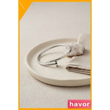 Havor Bileklik Çivi Model 316L Çelik Gümüş Renk Kadın