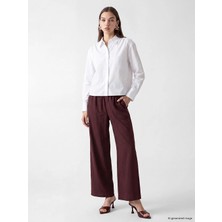 LC Waikiki Lcw Modest Bordo Beli Lastikli Modal Karışımlı Kadın Pantolon