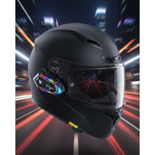 Volkan Ziraat Mühendislik Çift Telefon Destekli Motosiklet Kask Bluetooth Kulaklık - VOLKAN4598-2903
