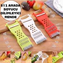 İnfeta 1 Adet 5 In 1 Çok Fonksiyonlu Sebze Meyve Soyucu Dilimleyici Rende Çok Fonksiyonlu Dilimleyici Rende