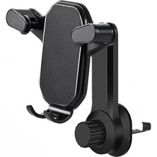 Microcase 360 Derece Dönebilir Araç Içi Izgaralıktan Otomatik Kavramalı Metal Kelepçeli Telefon Tutucu - AL3738