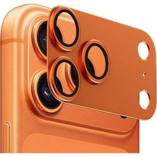 Senon Apple iPhone 17 Pro Max Için Zore Cl-20 Kamera Lens Koruyucu (Turuncu)