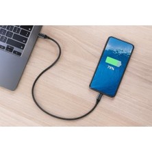 Type-C To Type-C Kablo 30 cm – 60W Hızlı Şarj ve 5gbps Veri Aktarımı | Dayanıklı Örgü Kaplama, Telefon, Tablet ve Laptop Uyumlu