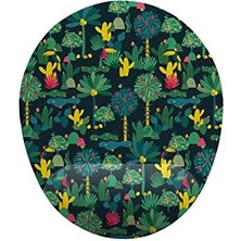 Kaktüs ve Orman Desenli Bilek Destekli Mouse Pad