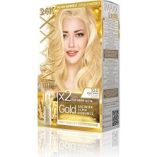 Serisi 24K Altın Parçacıklı Serum ile 1 Kutu 2 x 50 ml ve Geliştiriciler Saç Boyası (Sarısı 10.0)