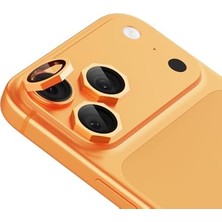 Senon Apple iPhone 17 Pro Için Zore Cl-19 Kamera Lens Koruyucu Köşeli Turuncu