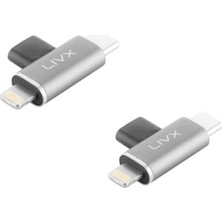 Type C To Lightning/type C Şarj ve 5gbps Veri Aktarımı Yuva Çevirici Dönüştürücü Otg Adaptör Otgbt Ikili Paket