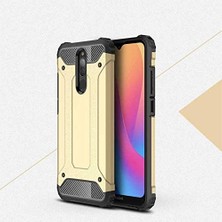 Xiaomi Redmi 8 ile Uyumlu Çift Katman Koruyucu Crash Military Tank Kılıf - Gold