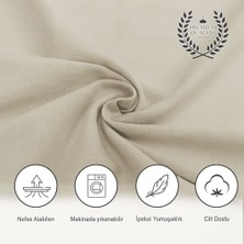 %100 Pamuk Penye, Lastikli Full Kenar Bebek Çarşafı – Oeko-Tex Sertifikalı, Yumuşak ve Nefes Alabilir, Organik Pamuk, Anne Yanı, Çocuk Beşik Çarşafı (Bej)