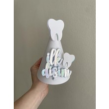 Wenucapartyshop Ilk Diş Bebek Parti Şapkası, El Yapımı Kağıt Ilk Dişim Kutlama Şapkası