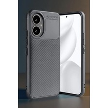 Honor 400 ile Uyumlu Silikon Kılıf Tpu Negro Silikon Ultra Slim Fit Kılıf Ile Uyumlu Karbon Delux Kılıf (Gri)