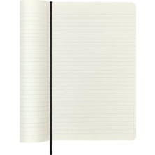 Moleskine Large Boy Yumuşak Kapak Çizgili Defter Siyah /