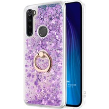 Xiaomi Redmi Note 8 Için Kılıf Glitter Liquid Holder Mor [redmi Note 8 ile Uyumlu Kılıf - Mor]