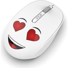 Inca Wenny IWM-245BT Desing 3D Wireless Mouse- Beyaz, Sevimli Emoji Karakterli,2.4 Ghz Usb,ergonomik Zarif Kullanım Şekli, Konforlu Dokunuş HISSI,1200 Dpi, 10M Çekim Mesafesi,uyku Modu