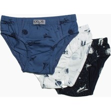 Obje Erkek Çocuk Uzay Desen 3'lü Slip