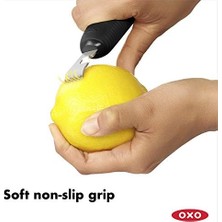 -  Soyma Bıçaklı Limon Rendesi ve Limon Kabuğu Soyma Aleti, Siyah