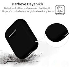 Apple Airpods 1.nesil 2.nesil Ile Uyumlu Silikon Kılıf (Kırmızı)