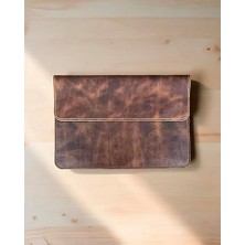 Hakiki Deri MacBook Kılıfı 13-14 Inç – Gerçek Deri Premium MacBook Çantası, MacBook Air, MacBook Pro - Mess Collection (Taba 13/14 Inç)