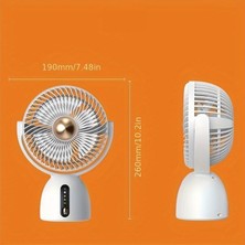 Hepu HP-F07 USB Şarjlı Sessiz Masaüstü Mini Fan 360 Derece Ayarlanabilir Gövde Vantilatör