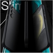 & Aksesuar  Galaxy S24 ile Uyumlu Içi Kadife Kamera Korumalı Lansman Silikon Kılıf Ince Yapılı Tam Koruma Sağlayan Kamera Korumalı Kılıf (Siyah)