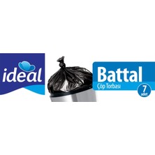 Ideal Battal Boy Çöp Poşeti 7'li 70X95 Cm, Sızdırmaz Yırtılmaz Battal Boy Çöp Torbası, Geri Dönüştürülebilir Atık Torbası, Restoran, Kafe, Ofis, Işyeri, Ev, Mutfak Için Güçlü Çöp Poşeti Torbası