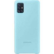 EF-PA515TLEGWW Galaxy A51 Silikon Cep Telefonu Kılıfı, Mavi