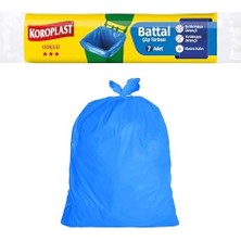 Güçlü Battal Boy Çöp Poşeti 7'li 72X95CM Sızdırmaz Yırtılmaz Battal Boy Çöp Torbası, Geri Dönüştürülebilir Atık Torbası, Restoran, Kafe, Ofis-Işyeri, Ev-Mutfak Için Güçlü Çöp Poşeti
