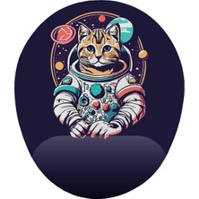 Astronot Kedi Bilek Destekli Mouse Pad