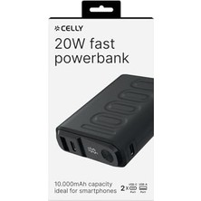 Powerbank 20W 2usb-C 1usb-A 10.000 Mah Siyah,usb-C Şarj Kablosu Dahildir,şarj Süresi: 3 Saat,usb-C ve Usb-A Bağlantı Noktaları, Ağırlık: 195 Gr, USB Bağlantı Noktaları: 3