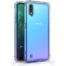 Galaxy A01 Şeffaf Airbag Antishock Köşe Korumalı Silikon Kılıf