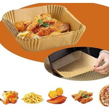 Bor Airfryer Pişirme Kağıdı 100 Adet Fritöz Pişirme Kağıdı,fritöz Yağlı Kağıdı, Yanmaz Kağıt