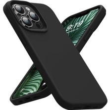 Apple iPhone 15 Kılıf 6.1" ile Uyumlu, Ince Sıvı Silikon Cep Telefon Kılıfı, Mikrofiber Astar Iç Yüzey, Darbe Emici Kapak, Kolay Temizlenebilir Phone Case - Siyah