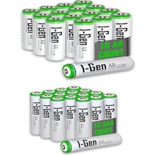 I-Gen B183 16 Adet Aa 2700 Mah Şarjlı Kalem Pil + 16 Adet Aaa 900 Mah Şarjlı Ince Kalem Pil 1.2V