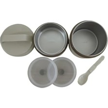 Katlı Lunch Box Beige 1200 ml