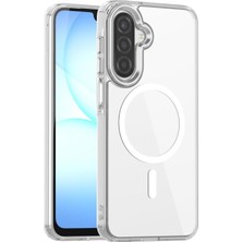 Psr Aksesuar  Galaxy A17 Uyumlu Kılıf - M-Safe Kablosuz Şarj Destekli Şeffaf Sert Darbe Emici Arka Kapak (Şeffaf, Galaxy A17)
