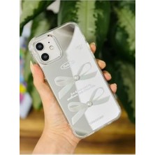 Iphone 12 ve 12 Pro ile Uyumlu Aynalı Fiyonk Darbe Önleyici Kamera Korumalı Silikon Kılıf